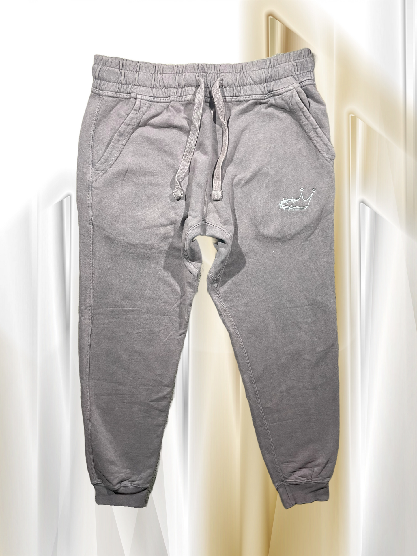 Crowned Embroidered Joggers
