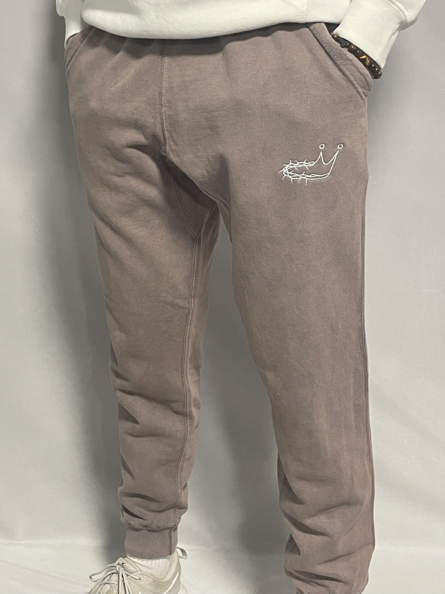 Crowned Embroidered Joggers