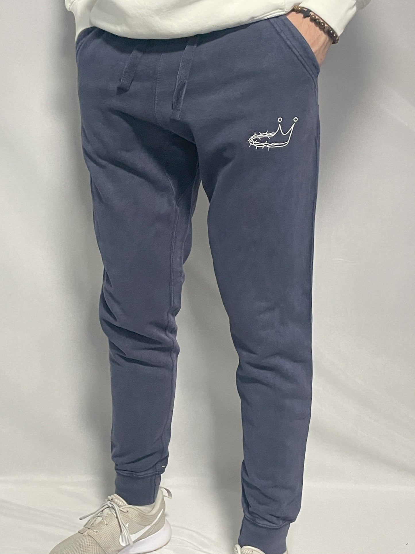 Crowned Embroidered Joggers